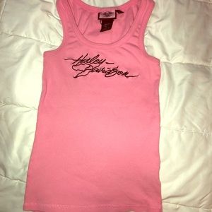 Harley Davidson hot pink ribbed tank top